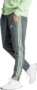 Adidas Spodnie męskie adidas Essentials Single Jersey Tapered Open Hem 3-Stripes ciemnoszare IS1367 M 1