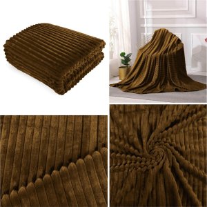 LOZKOHOLICY.PL Sp.z o.o. Sp. K. Koc 200 x 220 Mikrofibra Tłoczony Ardea Pasy 61 9