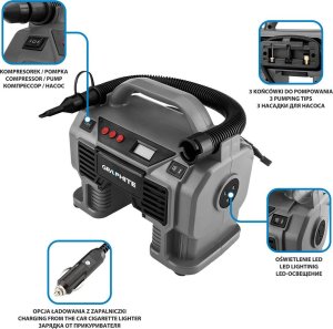 Kompresor samochodowy Graphite 58GE113 18 V 60 W 2