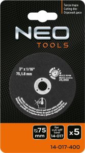 Neo 14-017-400 TARCZA TNĄCA DO 14-017, ZESTAW 5 SZT. NEO TOOLS 8