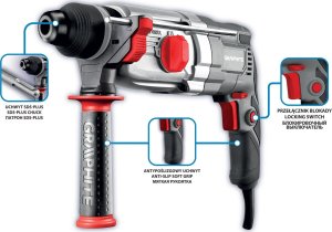 Młotowiertarka Graphite 58G539 MŁOTOWIERTARKA SDS+ 900W, WALIZKA GRAPHITE 6