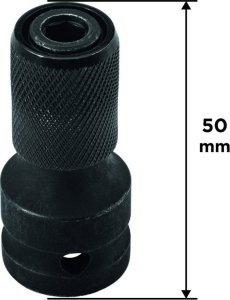Graphite GRAPHITE PRZEJŚCIÓWKA ADAPTER UDAROWY Z 1/2" KWADRAT NA 1/4" HEX 50 MM 3