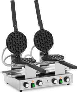Gofrownica Royal Catering Gofrownica bąbelkowa podwójna do gofrów bubble waffle TEFLON 2 x 1400 W Gofrownica bąbelkowa podwójna do gofrów bubble waffle TEFLON 2 x 1400 W 2