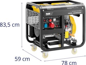 Agregat MSW Agregat generator prądotwórczy diesel mobilny 240/400 V 8500 W 10 kVA 30 l Agregat generator prądotwórczy diesel mobilny 240/400 V 8500 W 10 kVA 30 l 9