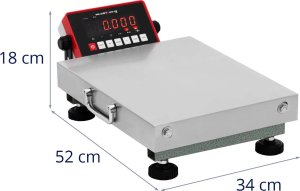 Steinberg Waga platformowa przemysłowa 30 x 40 cm 30 kg / 0.005 kg Waga platformowa przemysłowa 30 x 40 cm 30 kg / 0.005 kg 4
