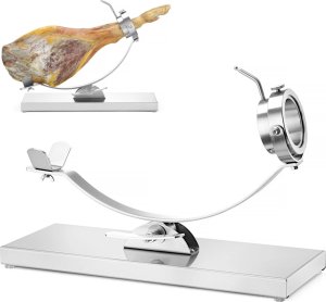 Hendi Stojak uchwyt do szynki dojrzewającej jamon serrano stalowy 595 x 215 x 300 mm Stojak uchwyt do szynki dojrzewającej jamon serrano stalowy 595 x 215 x 300 mm 1