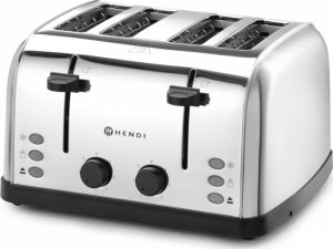 Hendi Toster opiekacz kanapkowy na 4 grzanki 3 funkcje 7 poziomów grzania 1500 W Toster opiekacz kanapkowy na 4 grzanki 3 funkcje 7 poziomów grzania 1500 W 3