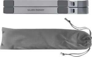 Silver Monkey Podstawka Blanc stojak pod laptopa tablet ergonomiczna składana srebrna Podstawka Blanc stojak pod laptopa tablet ergonomiczna składana srebrna 3