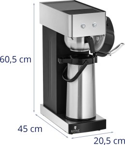 Royal Catering Ekspres do kawy przelewowy gastronomiczny z termosem 2.2 l 1900 W Ekspres do kawy przelewowy gastronomiczny z termosem 2.2 l 1900 W 6