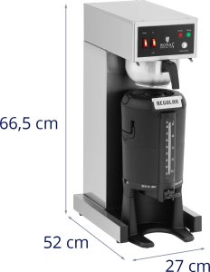 Royal Catering Ekspres do kawy przelewowy z pojemnikiem termicznym z kranem 2.5 l 1900 W Ekspres do kawy przelewowy z pojemnikiem termicznym z kranem 2.5 l 1900 W 9