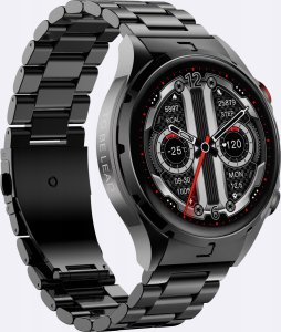 Smartwatch Wenom Smartwatch Męski Zegarek AMOLED Czarny Tętno Ciśnienie Smart Watch Sport 6