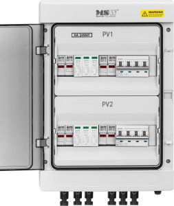 MSW Skrzynka przyłączeniowa rozdzielnica PV do fotowoltaiki typ 2 4 wejścia 2 wyjścia 1000 V IP66 Skrzynka przyłączeniowa rozdzielnica PV do fotowoltaiki typ 2 4 wejścia 2 wyjścia 1000 V IP66 2