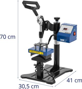 MSW Prasa termotransferowa do czapek z daszkiem regulowany statyw LCD 0-250C Prasa termotransferowa do czapek z daszkiem regulowany statyw LCD 0-250C 7