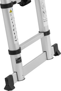 MSW Drabina teleskopowa składana z aluminium 10 stopni 0.85-3.2 m Drabina teleskopowa składana z aluminium 10 stopni 0.85-3.2 m 4