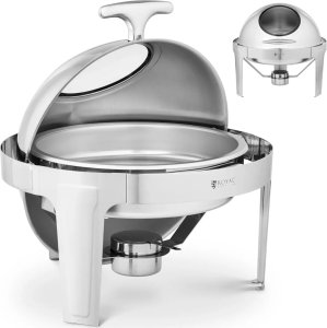 Royal Catering Podgrzewacz bemar bufetowy do potraw na pastę okrągły z pokrywą 5.8 l Podgrzewacz bemar bufetowy do potraw na pastę okrągły z pokrywą 5.8 l 1