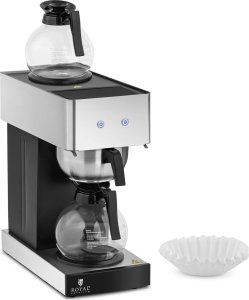 Ekspres przelewowy Royal Catering Ekspres do kawy przelewowy gastronomiczny 2 dzbanki 2 podgrzewacze 1.8 l 2020 W 2