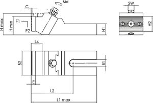 AMF Stabilny docisk boczny 6497F, wielkość 19 2