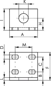 AMF Stopa kątowa do czołowych docisków szybkomocujących 6843, wielkość 3 AMF 2
