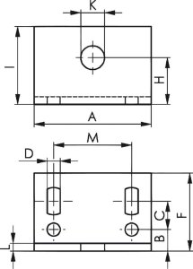 AMF Stopa kątowa do czołowych docisków szybkomocujących 6843, wielkość 3 AMF 3