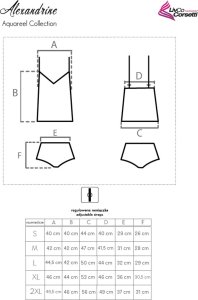 LivCo Corsetti Alexandrine Aquareel Collection komplet (kolor MULTI, rozmiar 2xl) 17