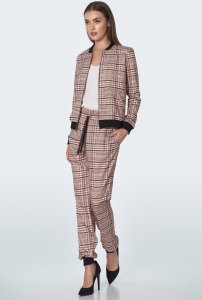 Nife Bomberka w beżową kratę - BL01 (kolor krata/beż, rozmiar 44) 5