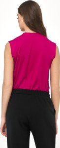 Nife Wiskozowa bluzka bez rękawów w kolorze fuksji - B148 (kolor fuksja, rozmiar 42) 2