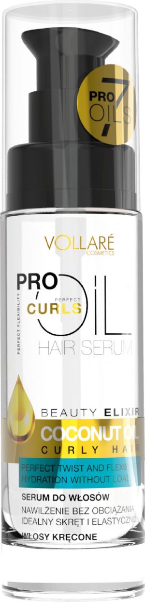 Vollare Pro Oils Perfect Curls Serum do włosów kręconych Coconut Oil 30ml 1