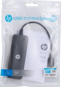 HUB USB HP USB (2.0) hub 4-port, DHC-CT110C, czarny, Hewlett-Packard 6