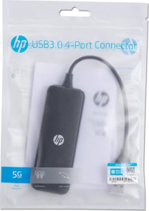 HUB USB HP USB (3.0) hub 4-port, DHC-CT110, czarny, Hewlett-Packard 6