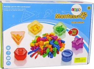 LeanToys Zabawka Do Sortowania Edukacyjna Gumowe Dinozaury Brokatowe Pojemniki 48 Elementów 10