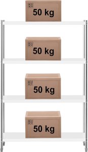 Royal Catering Regał metalowy magazynowy gastronomiczny do 200 kg 120 x 40 x 180 cm 8
