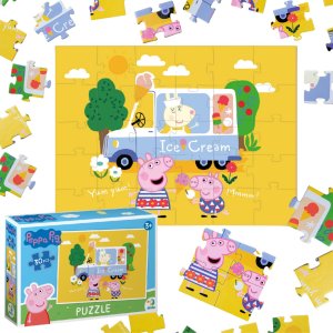 Dodo PUZZLE ŚWINKA PEPPA 30 ELEMENTÓW UROCZA PRZYGODA DLA MALUCHÓW UKŁADANKA 1