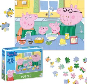 Dodo PUZZLE ŚWINKA PEPPA W KUCHNI 60 ELEMENTÓW DO UŁOŻENIA DLA NAJMŁODSZYCH 1