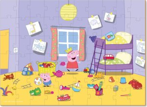 Dodo PUZZLE "ŚWINKA PEPPA" ZABAWA 60 ELEMENTÓW KOLOROWA UKŁADANKA DLA DZIECI 2