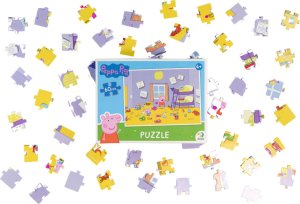 Dodo PUZZLE "ŚWINKA PEPPA" ZABAWA 60 ELEMENTÓW KOLOROWA UKŁADANKA DLA DZIECI 4