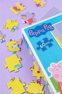 Dodo PUZZLE "ŚWINKA PEPPA" ZABAWA 60 ELEMENTÓW KOLOROWA UKŁADANKA DLA DZIECI 6