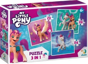 Dodo PUZZLE 3w1 "MY LITTLE PONY" 3 UKŁADANKI W JEDNYM KOLOROWE UKŁADANKI 1