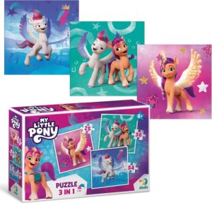 Dodo PUZZLE 3w1 "MY LITTLE PONY" 3 UKŁADANKI W JEDNYM KOLOROWE UKŁADANKI 6
