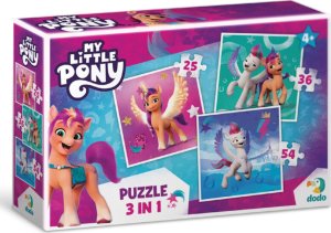 Dodo PUZZLE 3w1 "MY LITTLE PONY" 3 UKŁADANKI W JEDNYM KOLOROWE UKŁADANKI 7