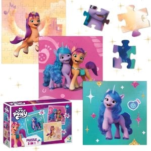 Dodo PUZZLE 3w1 MY LITTLE PONY NIEZWYKŁY ZESTAW UKŁADANEK DLA NAJMŁODSZYCH 1