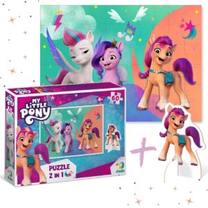 Dodo PUZZLE MY LITTLE PONY Z FIGURKĄ KUCYKA UKŁADANKA 60 ELEMENTÓW DLA DZIECI 1