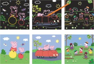 Dodo ZDRAPKA ARTYSTYCZNA ŚWINKA PEPPA MALOWANIE METODĄ SCRATCH DLA NAJMŁODSZYCH 2