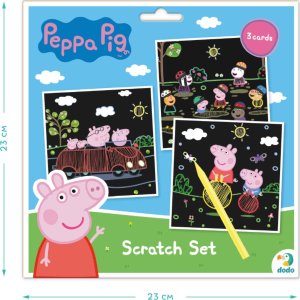 Dodo ZDRAPKA ARTYSTYCZNA ŚWINKA PEPPA MALOWANIE METODĄ SCRATCH DLA NAJMŁODSZYCH 5