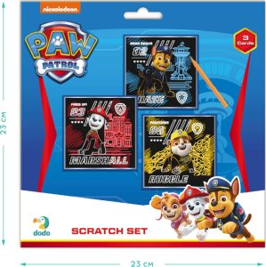 Dodo ZDRAPKA ARTYSTYCZNA PSI PATROL ZESTAW DO MALOWANIA METODĄ SCRATCH 5