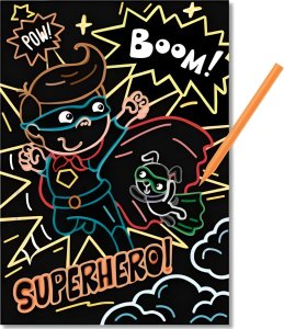Dodo ZDRAPKA ARTYSTYCZNA SUPERBOHATEROWIE MALOWANIE METODĄ SCRATCH DLA DZIECI 2