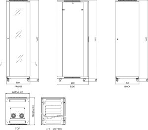 Szafa Delta SZAFA RACK STOJĄCA EPRADO-R19-33U/600FW 8