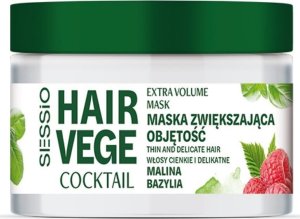 Chantal SESSIO Hair Vege Coctail Maska zwiększająca objętość do włosów cienkich i delikatnych - Malina i Bazylia 250ml 3