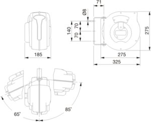 Bahco Przedłużacz szpulowy 15m z wtyczką francuską BAHCO 10