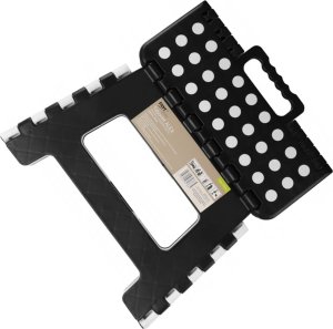 Ravi Składany taboret antypoślizgowy Alex czarno-biały (22 cm) 2