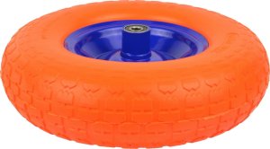 Geko Koło do taczki pełne 4x6 Pomarańczowe bezdętkowe 2